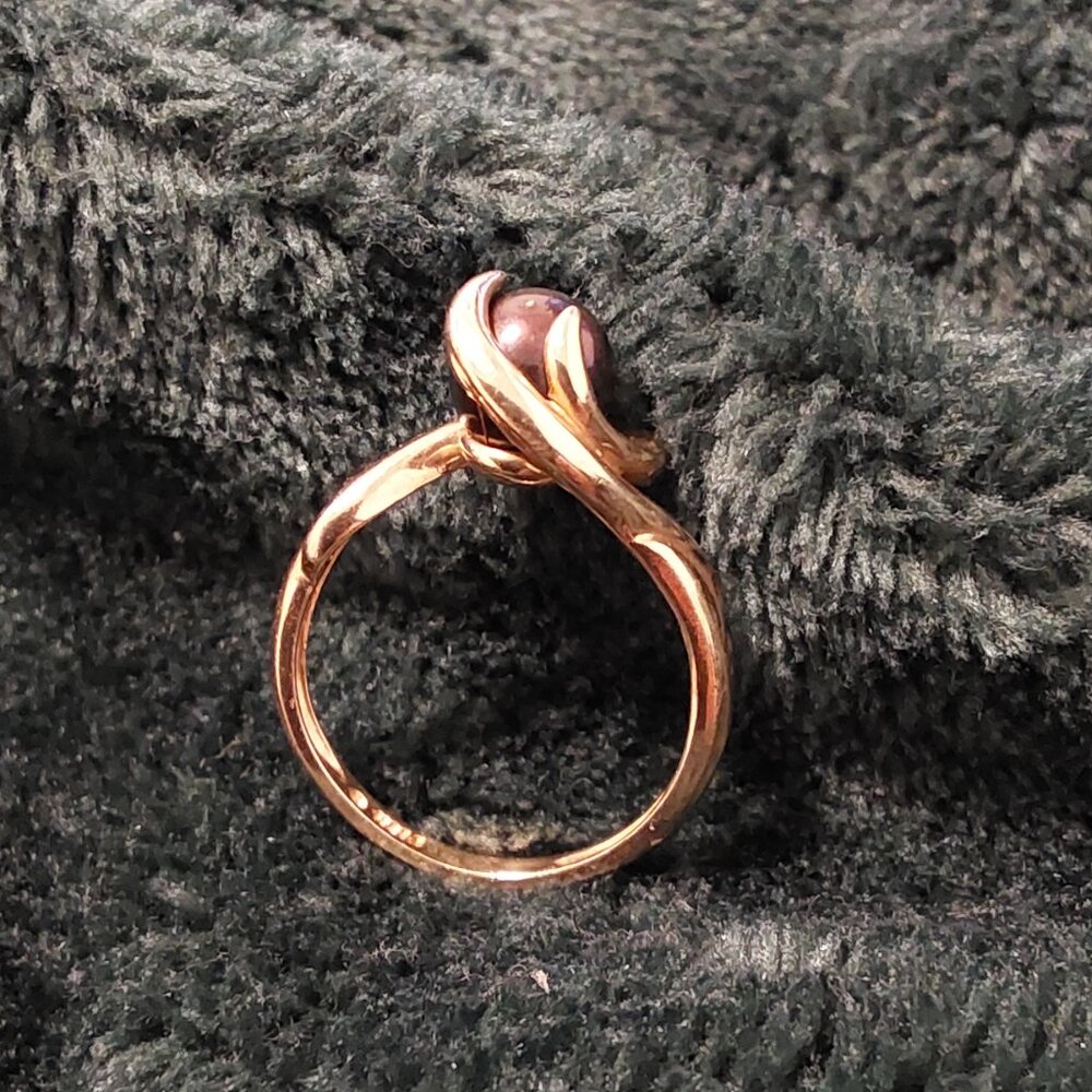 TAHITIAN PEARL14 KT. GOLD RING, VINTAGE 1990 BEAUTIFUL RING - Picture 13 of 15